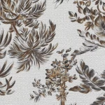 ورق حائط مشجر طول 15.6 م، عرض 106 سم، لون بني غامق وشاحب رمادي خفيف