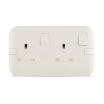 فيش 13 أمبير مزدوج مع مفتاح ثنائي القطب، ابيض، مقاس 7×14 سم | سبكترا