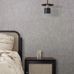 Plain Vinyl Wallpaper, 15.6m×106cm, dark gray Color 