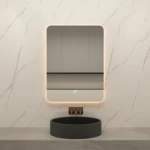 LED Wall Mirror 3 lighting colors, 50 x 90 cm, rectangular shape