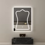 Rectangular shape LED Mirror 3 lighting colors, Size 60 × 80 cm
