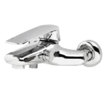 Bath Mixer Chrome color, with Hand Shower + Hose+Base