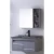 Rectangular Dark Grey Wooden Bathroom Sink, 60 × 46 cm