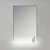 Rectangular Shape Illuminated Mirror, Black Aluminum Frame, Size 60 × 80 cm
