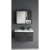 Bathroom Cabinet with Sink, Modern Design, 60 cm, Dark Grey Wood with Mirror and Medicine Cabinet