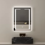 LED Glass 3 Light Colors Dimensions 80×60 cm, Rectangular shape
